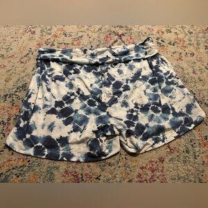 Old navy active tie dye cotton shorts blue and white size XXL workout pajama